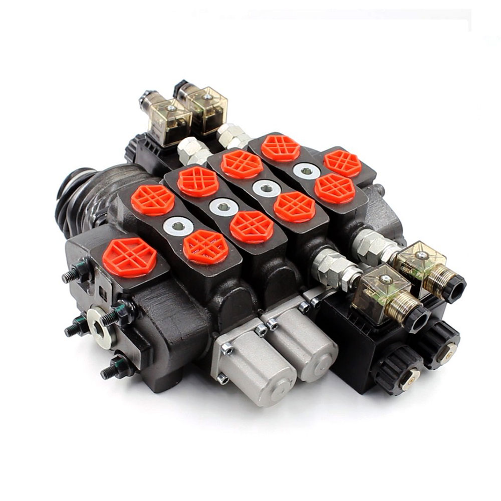 SD8 Solenoid and Joystick 3 Spool Sectional Directional Valve image
